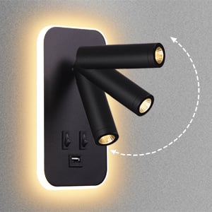 Le projecteur de lecture à LED peut être réglé de haut en bas à 90 degrés