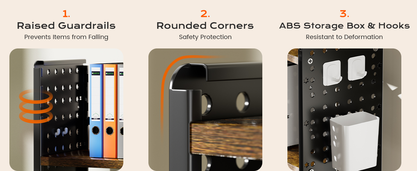 Trois images de produits montrant : le texte « Powered by Sunshine » sur l'article de gauche, le texte « Weathered Cameras » sur l'appareil photo vintage central, le texte « ADS Storage Bag 60 Hours » sur le meuble de rangement noir droit.