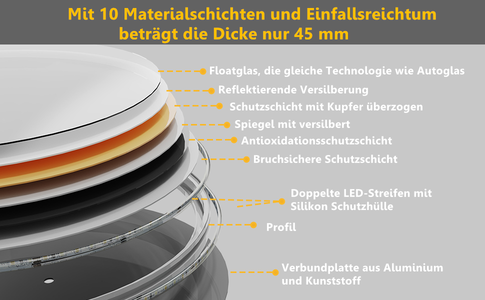 led spiegel bad mit touch beleuchtung badspiegel mit beleuchtung led wandspiegel badspiegel 