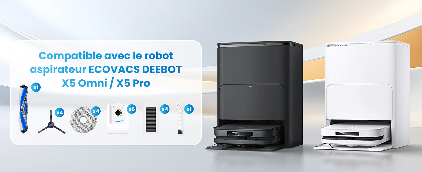 accessoires pour robot aspirateur ECOVACS DEEBOT X5 Omni / X5 Pro