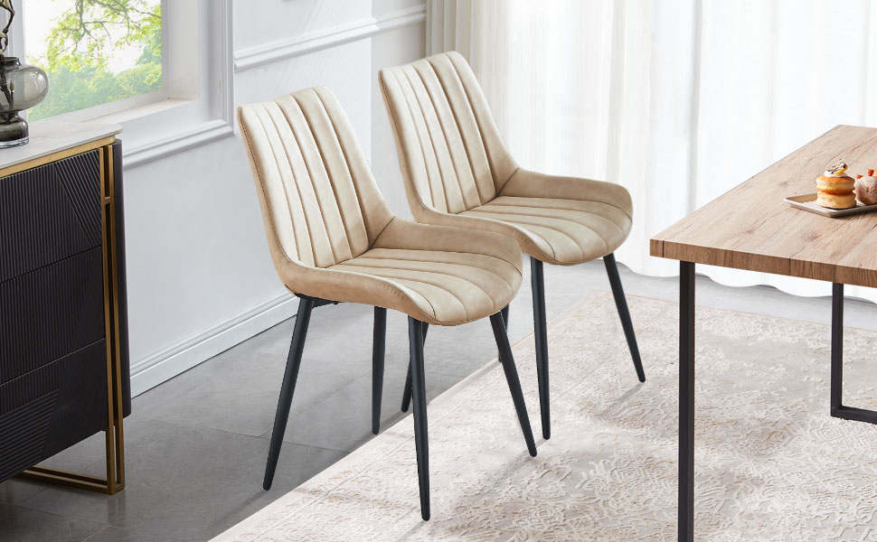 Cream dining chairs