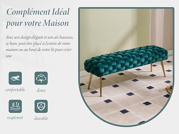 banc but de lit banquette bout de lit