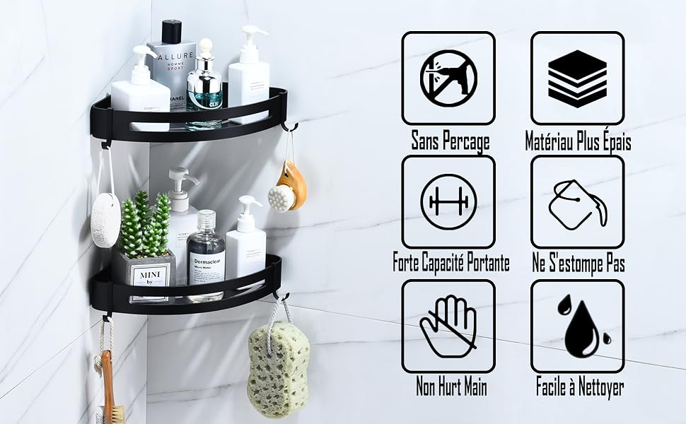 etagere douche sans percage