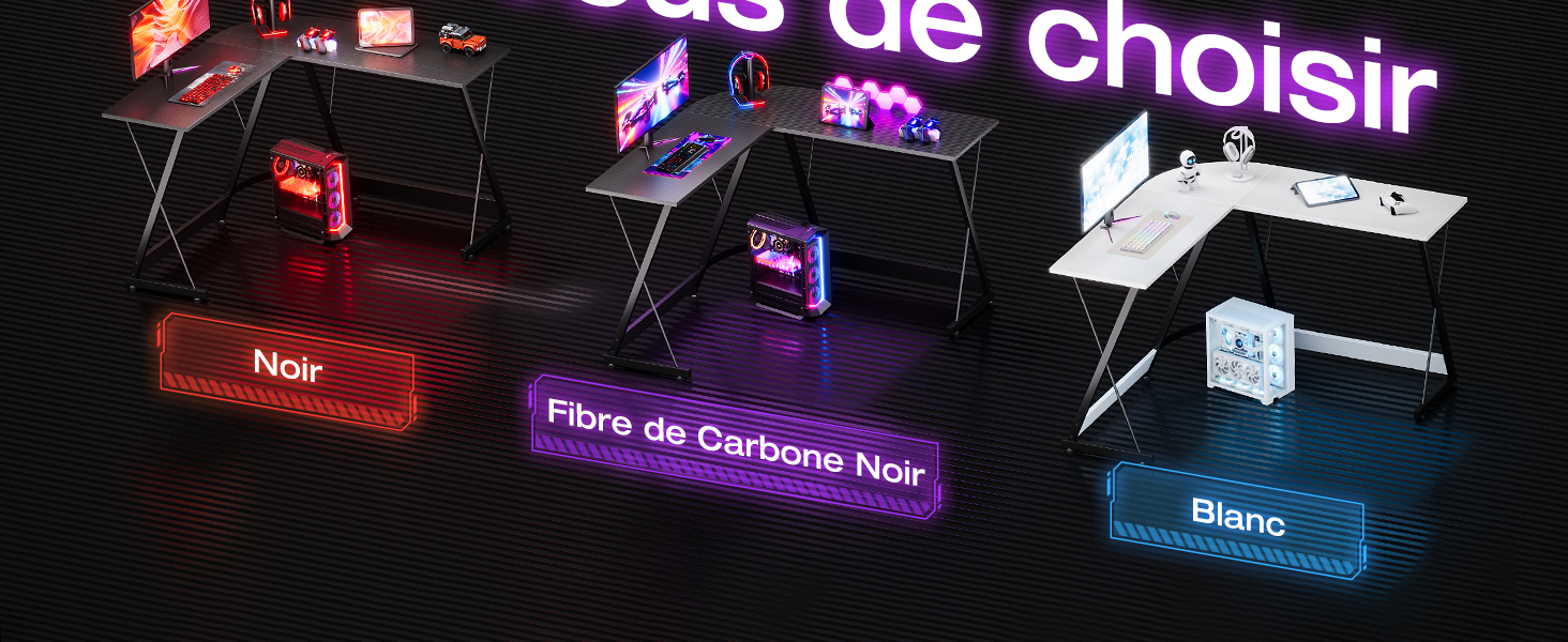 Ensemble de boutons d'interface ou d'options de menu violets et bleus illuminés sur fond sombre, créant un effet visuel axé sur la technologie.