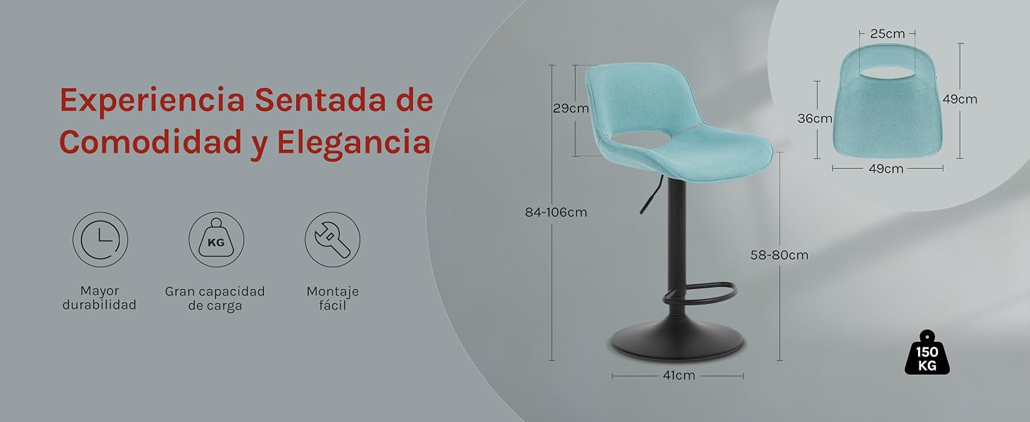 Taburete Cocina Alto