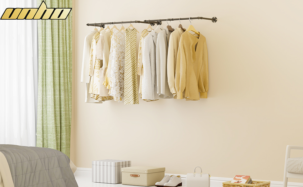 vintage clothing rail wall mounted