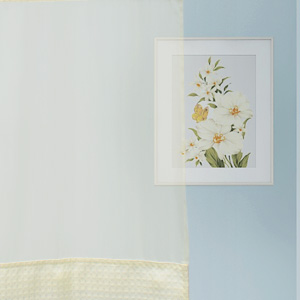 EUTXL Ivory Hotel Shower Curtain with Detachable Liner
