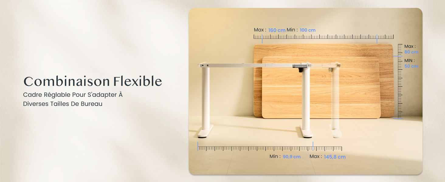 Combinaison flexible - schéma technique des options de disposition modulaire