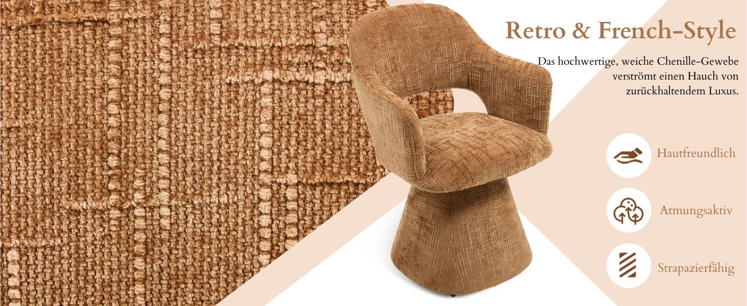 Der Text lautet „Retro & French-Style“. Sepiafarbene Bilder, die Schuhe im Vintage-Stil und strukturierte Hintergrundmuster zeigen.