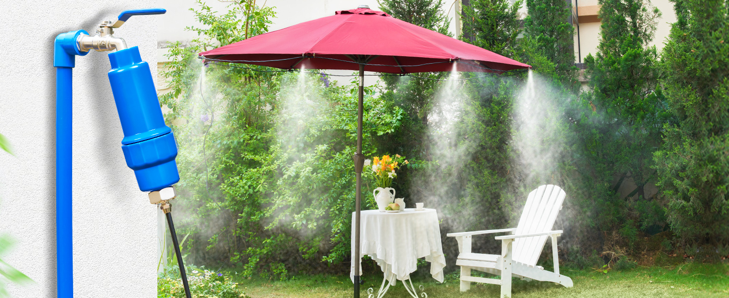 misting system with filter
