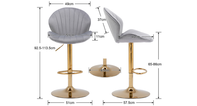 Tabourets de Bar avec repose-pieds