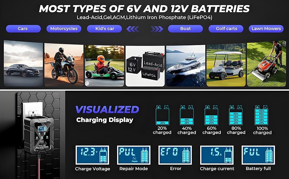 Cargador de batería de motocicleta