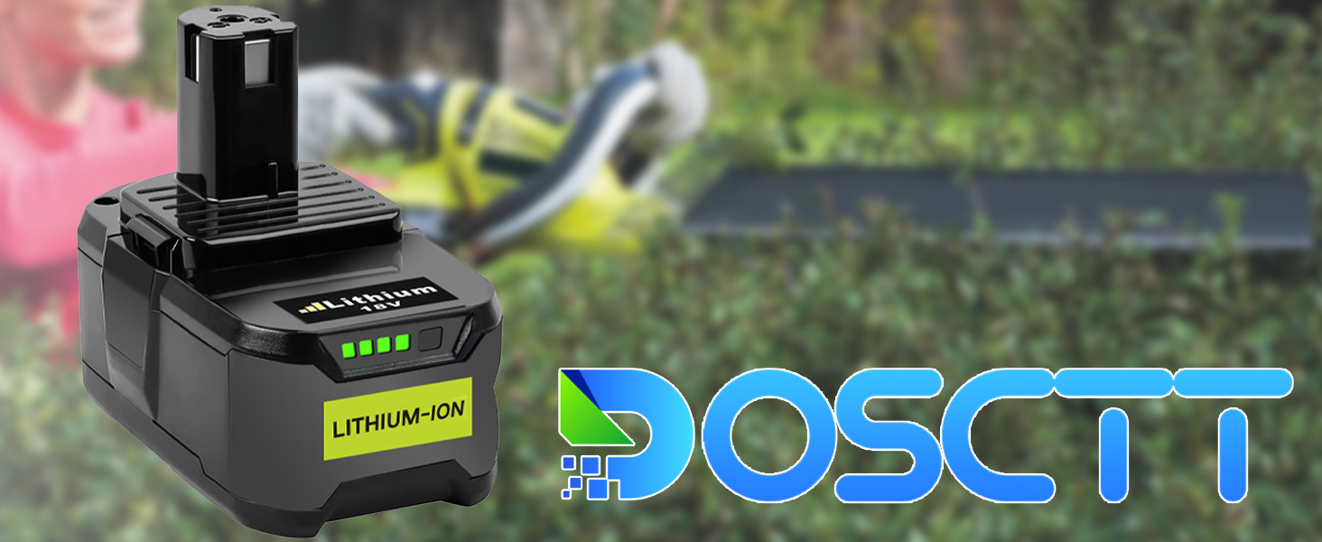 Batería de repuesto Dosctt P108 de 18 V y 5,5 Ah para Ryobi de 18 V P108