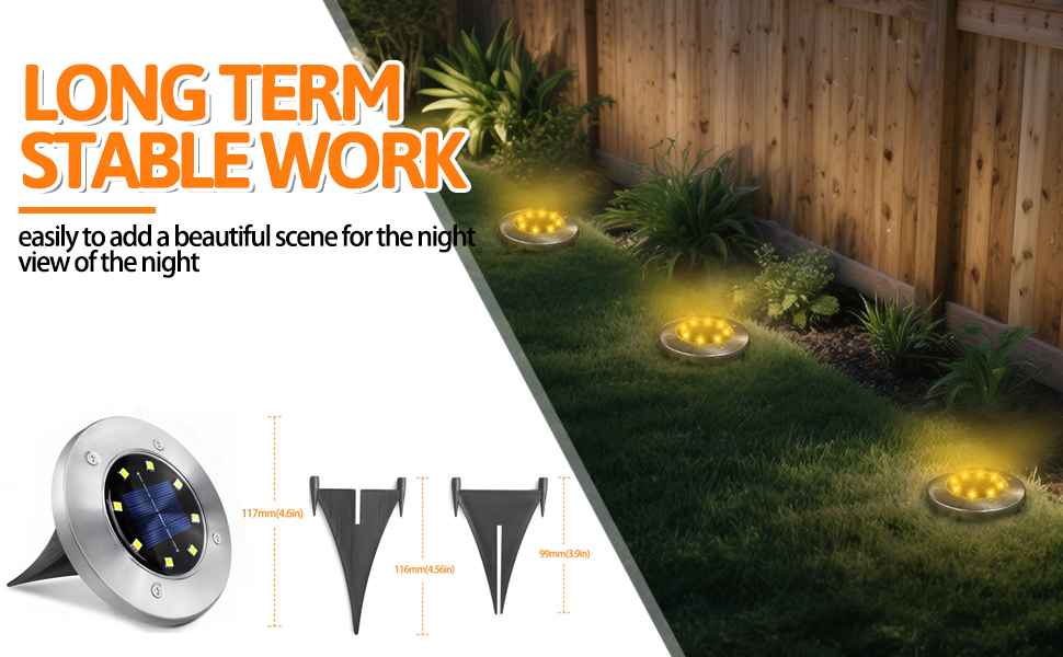 Solar Lights Outdoor Garden Warm White