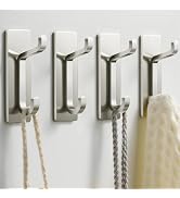 Pickpiff Crochet adhesivo extra fuerte, peut supporter jusqu'à 6 kg, crochet de puerta en metal para servilleta y servilleta