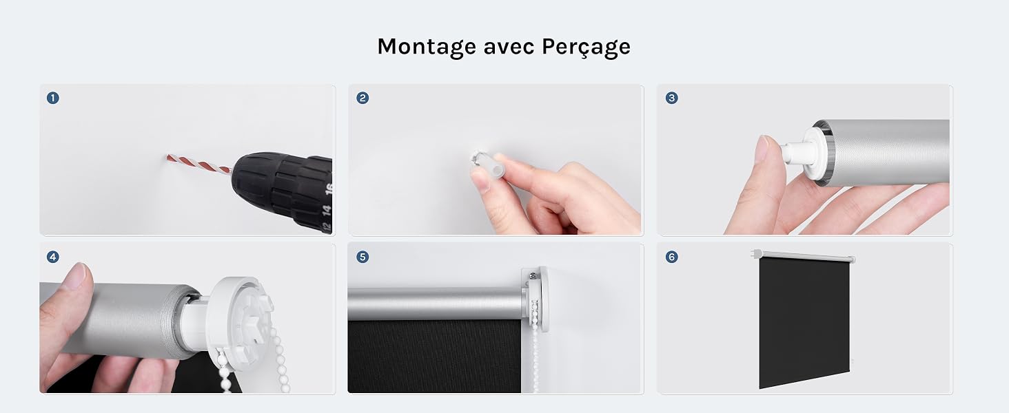 Le texte se lit comme suit : « Montage avec Pérugia ». Images pédagogiques montrant des mains illustrant les étapes à suivre pour attacher un portefeuille ou un porte-cartes noir à un bracelet ou à un bracelet.