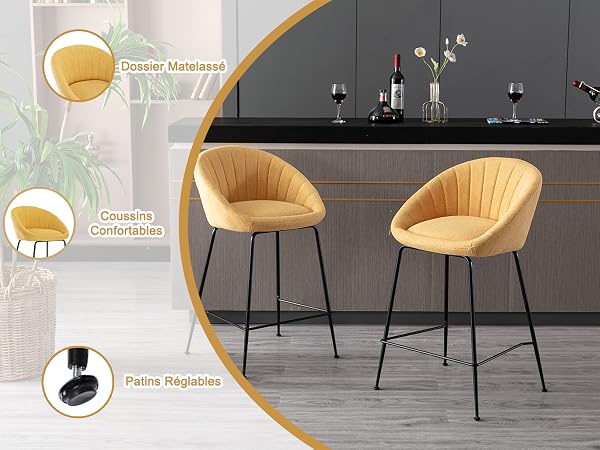 tabouret bar tissu
