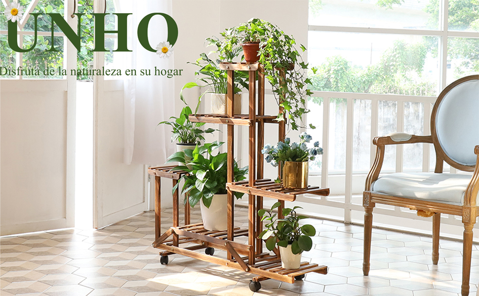 estanteria plantas con ruedas