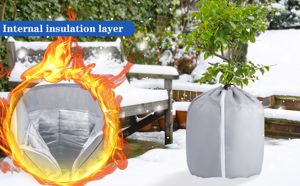 Protección invernal para plantas en maceta
