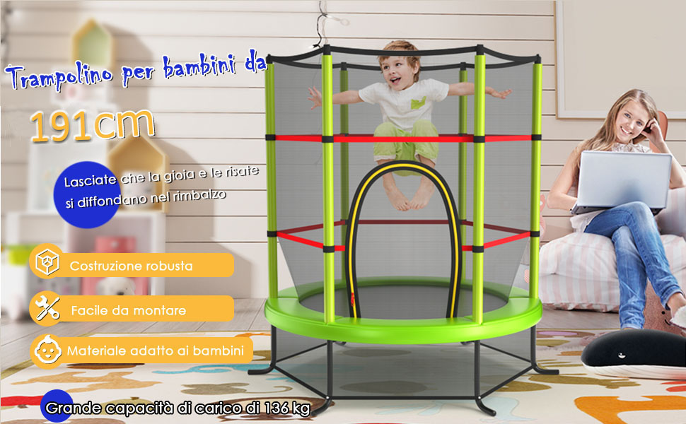 Trampolino da Esterno GOPLUS