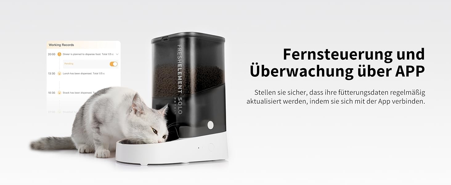 PETKIT 3L Automatischer Katzenfutterautomat Unterstützt
