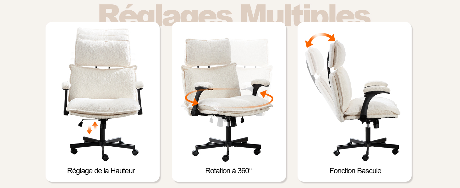 Chaise de bureau réglable