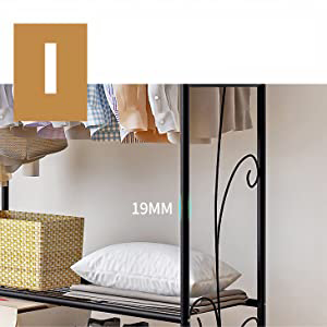 Armadio Guardaroba Appendiabiti con Ripiani