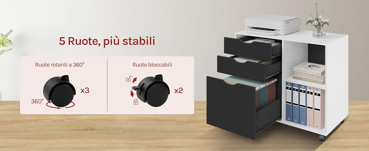 armadio ufficio piedistallo schedario organizzatore documenti cassetto alimentazione maniglia piano