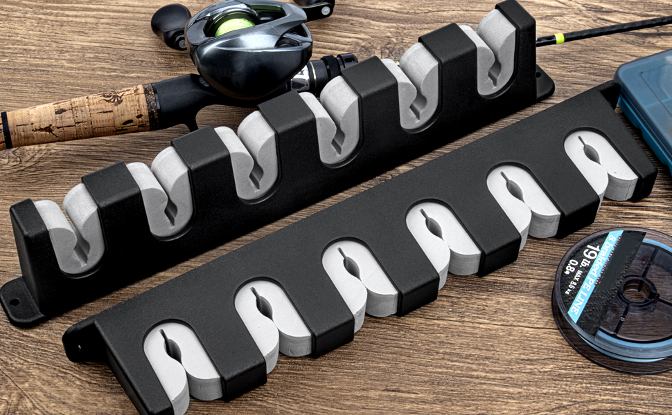 Lot De 2 Supports Muraux Pour Canne à Pêche En Silicone - Sans Perçage, Réglables - Pour Garage, Maison