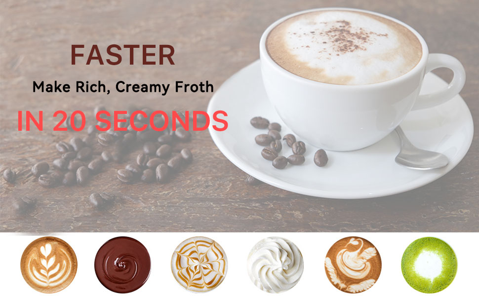 Obtenez une mousse riche et crémeuse en 20 secondes