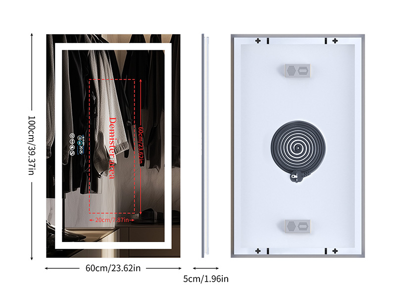 specchio Bagno con Luce Specchio Bagno LED con Bluetooth 3 Temperature Colore Dimmerabile 