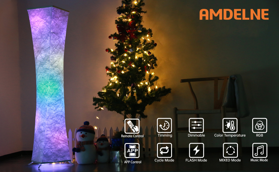 rgb lampadaire sue pied salon