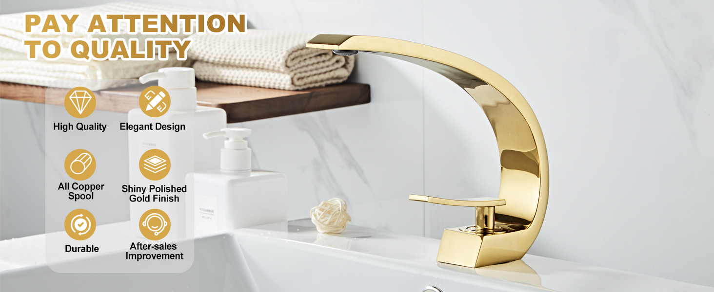 Grifo de baño Wovier 8347 Gold de calidad