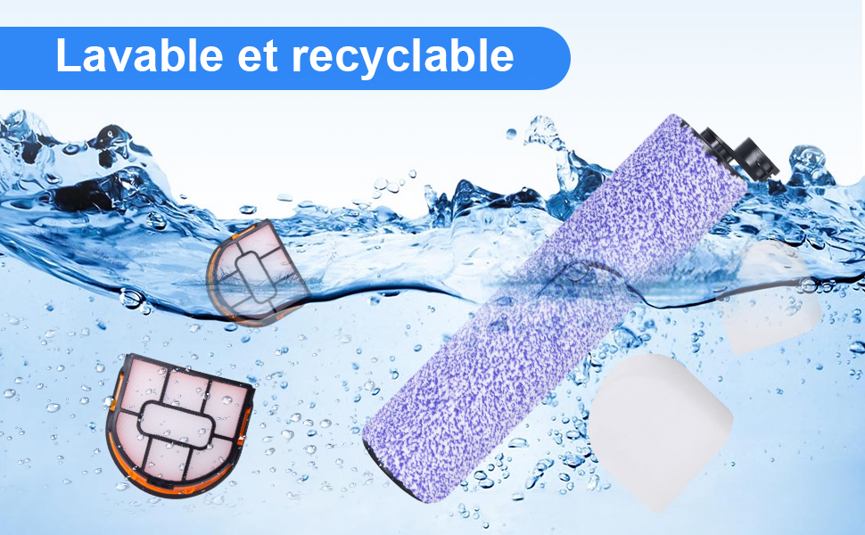 Rullo pennello Fixbetter e filtro per Shark WDB1F2 per aspirapolvere HydroVac XL 3 in 1