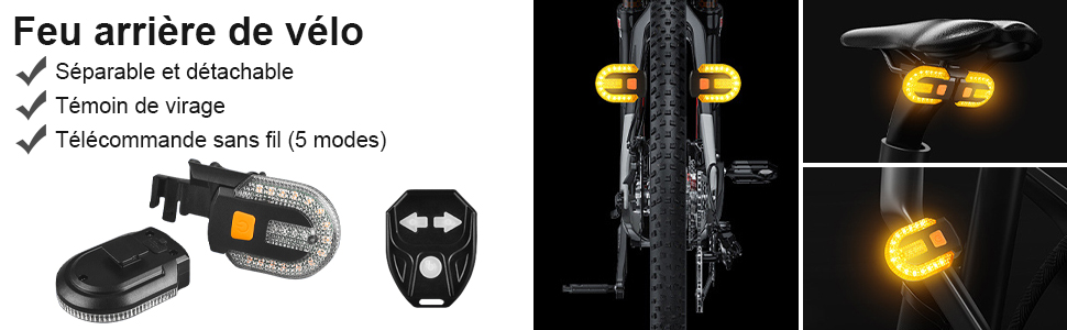 Feu arrière de bicyclette Split