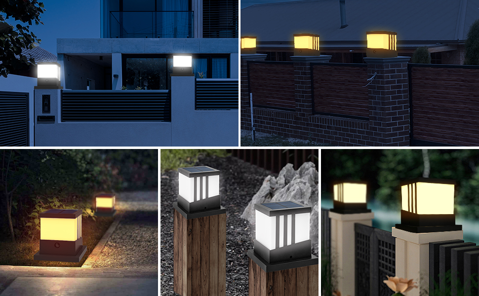 solar post cap light