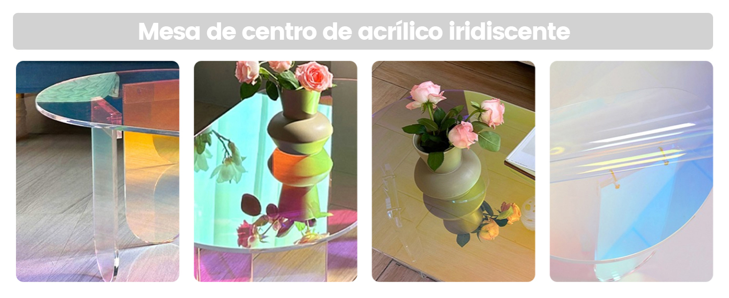 Mesa de centro ovalada, muebles de salón de diseño moderno acíclico