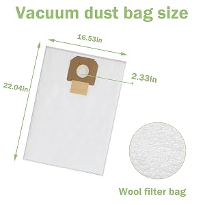 Bolsas de filtro de vellón VB090F para BOSCH