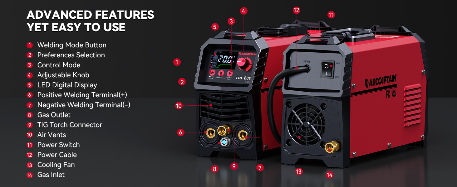 ARCCAPTAIN TIG Welder Welding Machine