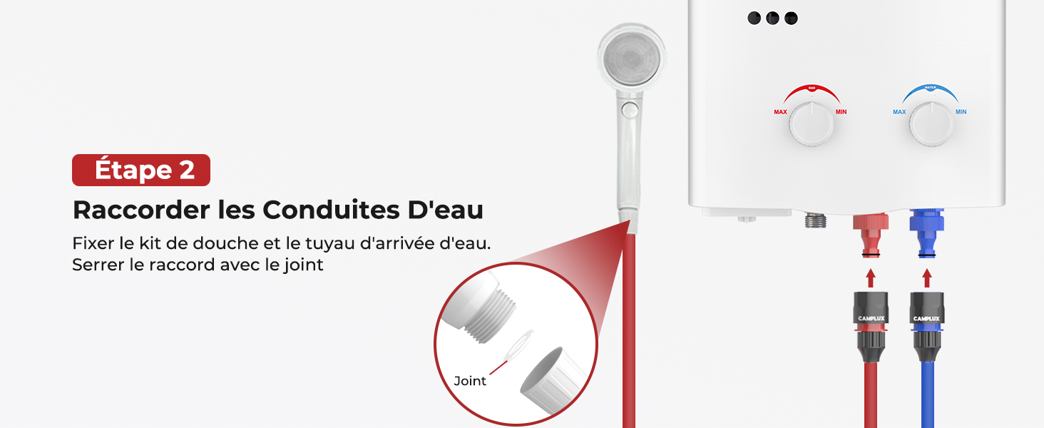 Étape 3 : Connecter la pompe à eau