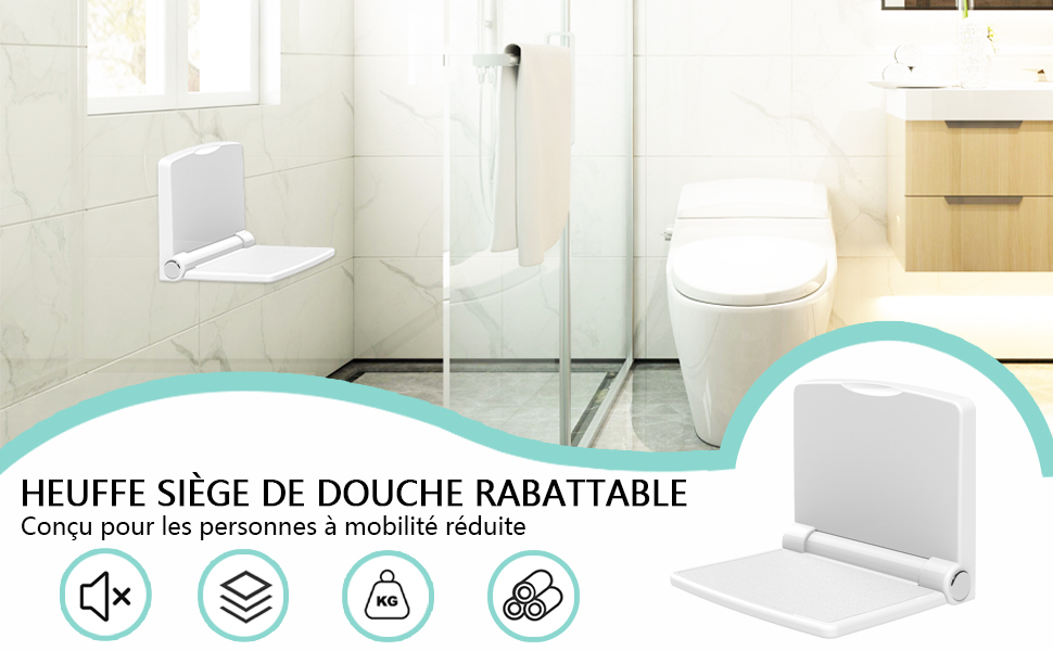 Asiento de ducha plegable