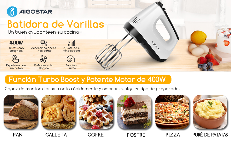 Batidora Amasadora de 400 W