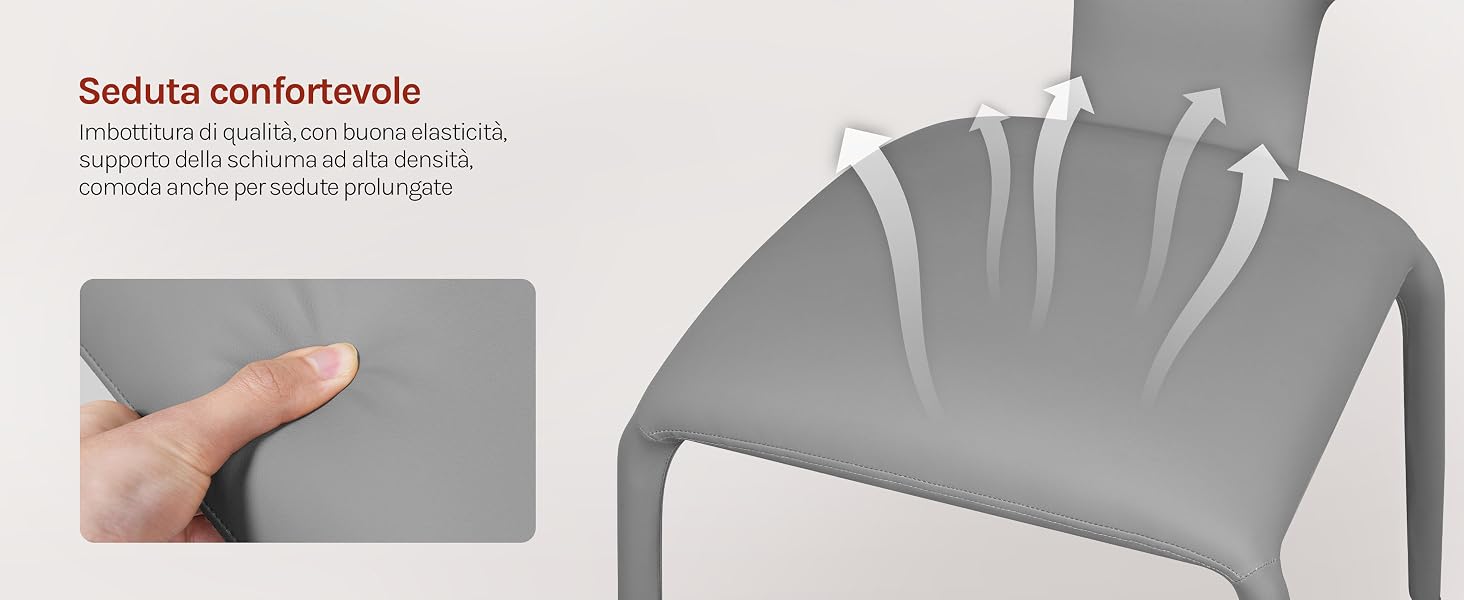 Illustrazione tecnica che mostra il movimento di pressione della mano su una superficie sezionata, con frecce che indicano la direzione della forza e la deformazione risultante.