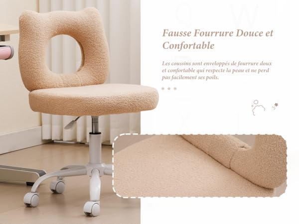 chaise a roulette fille chaise fille rose