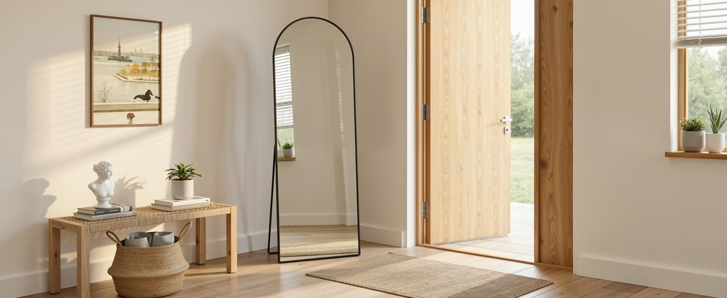 Modern interior hallway with neutral tones, featuring clean lines, beige walls, and natural lighting from windows