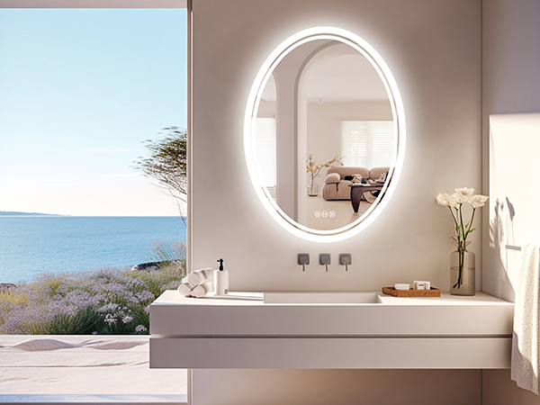 LUVODI Specchio da Bagno con LED luce da parete