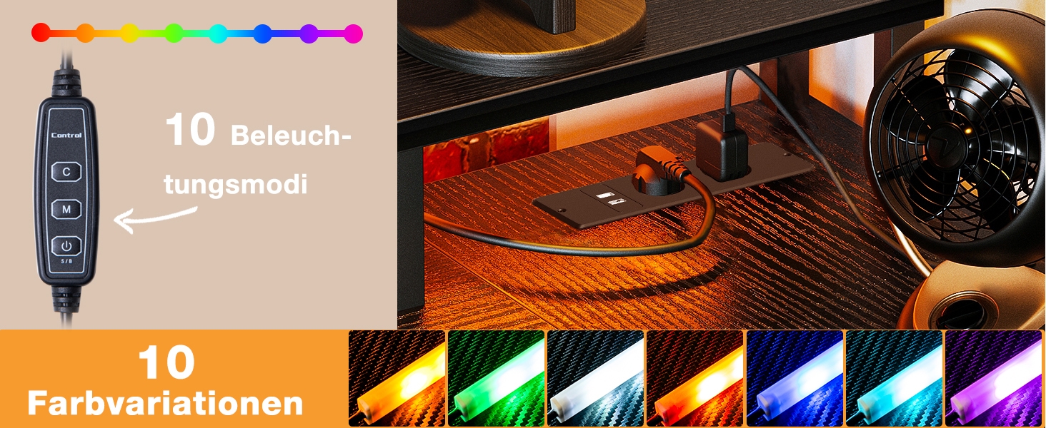 gaming schreibtisch l form