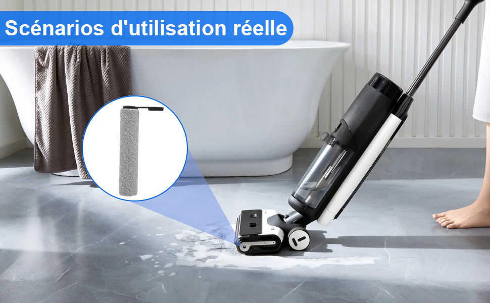 Cepillo giratorio de repuesto Fixbetter y filtro HEPA para Tineco Floor One S7 Pro/Floor One S6