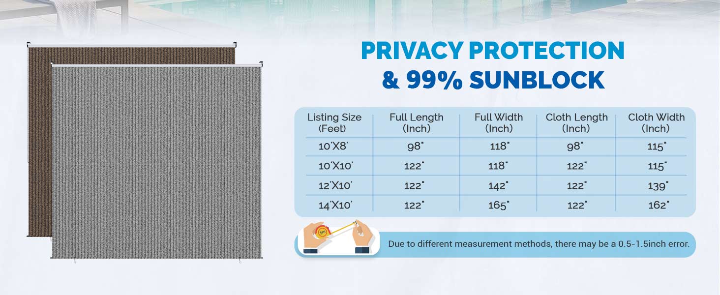 outdoor roller shade