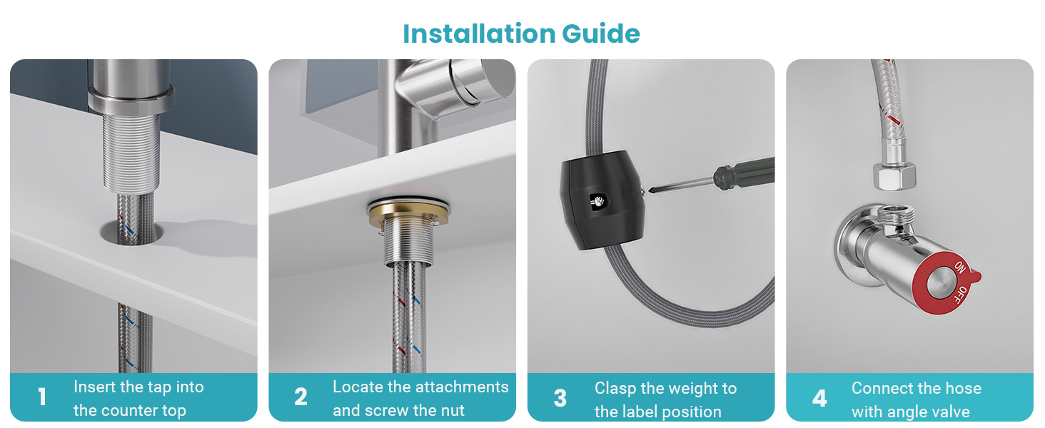 the new stainless steel water pipe fittings for the kitchen sink